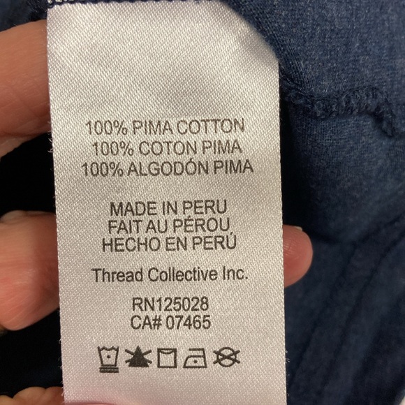 Psycho Bunny by Robert Godley dark blue vneck short sleeve tee t-shirt small 7/8 - Picture 6 of 7